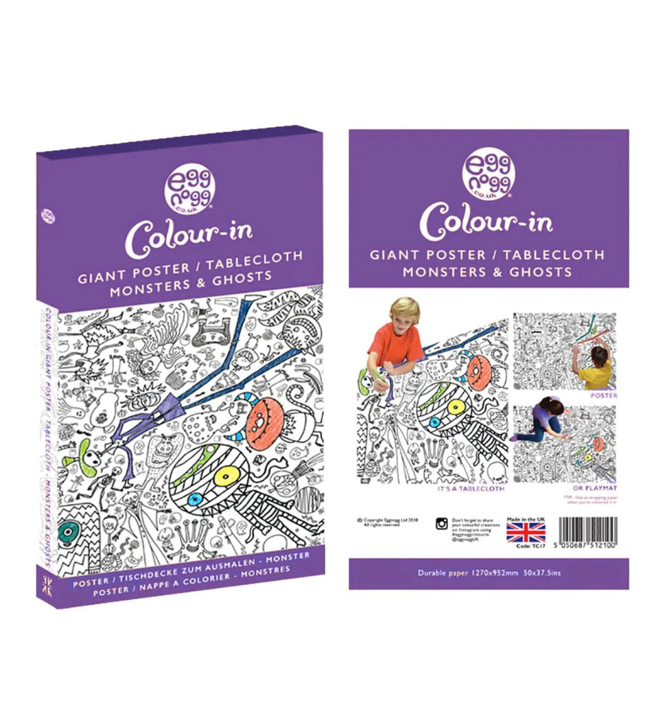 Eggnog England Monsters & Geistern Hallowen Ausmal-Tischdecke ca. 1270mmx950mm aus FSC-zertifiziertem Papier - Bitangel RENOVATE & FURNISH HOMES GmbH