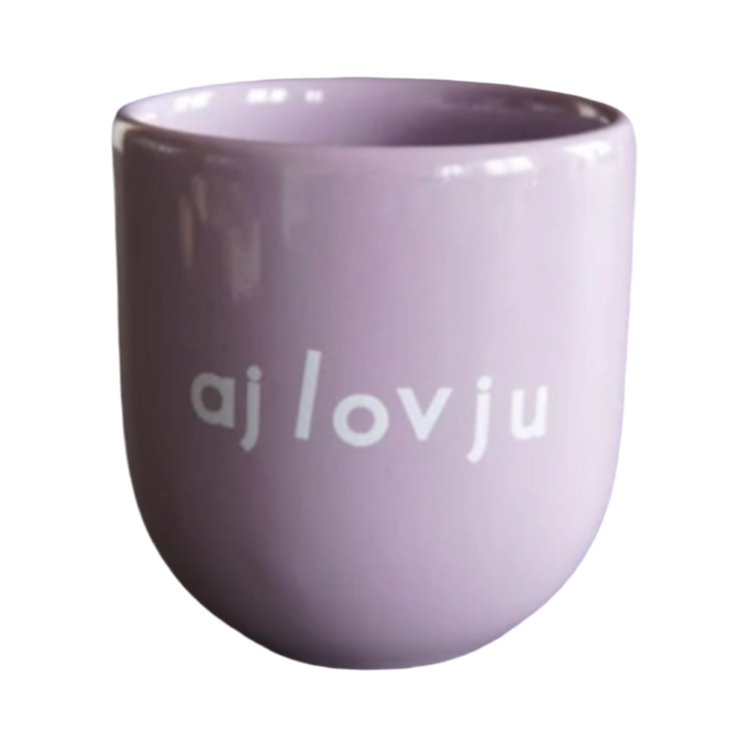 Sisi, house of style Keramik Cup "aj lov ju" lila - BITANGELHOMES