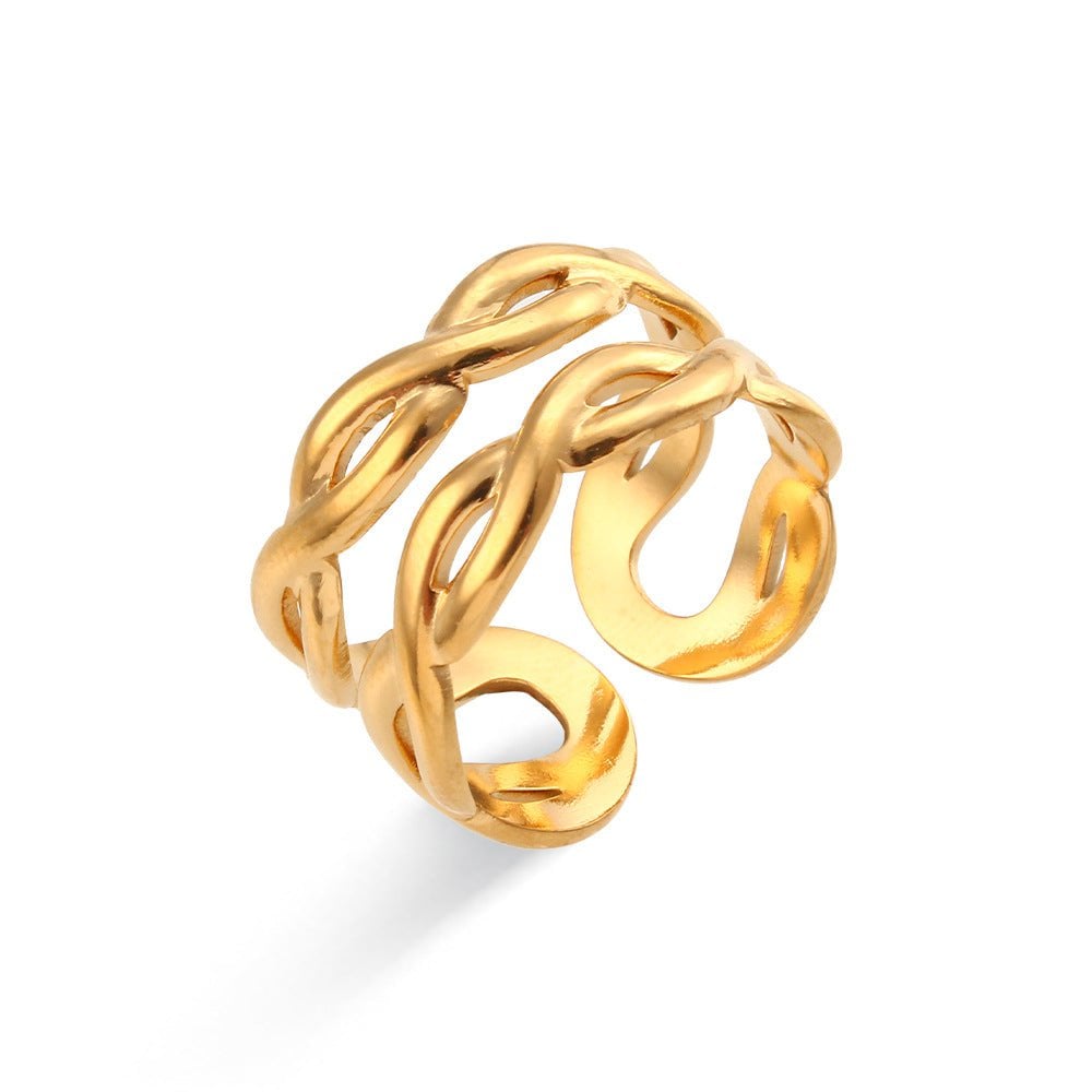 Ring Braid - 18k vergoldet - BITANGELHOMES