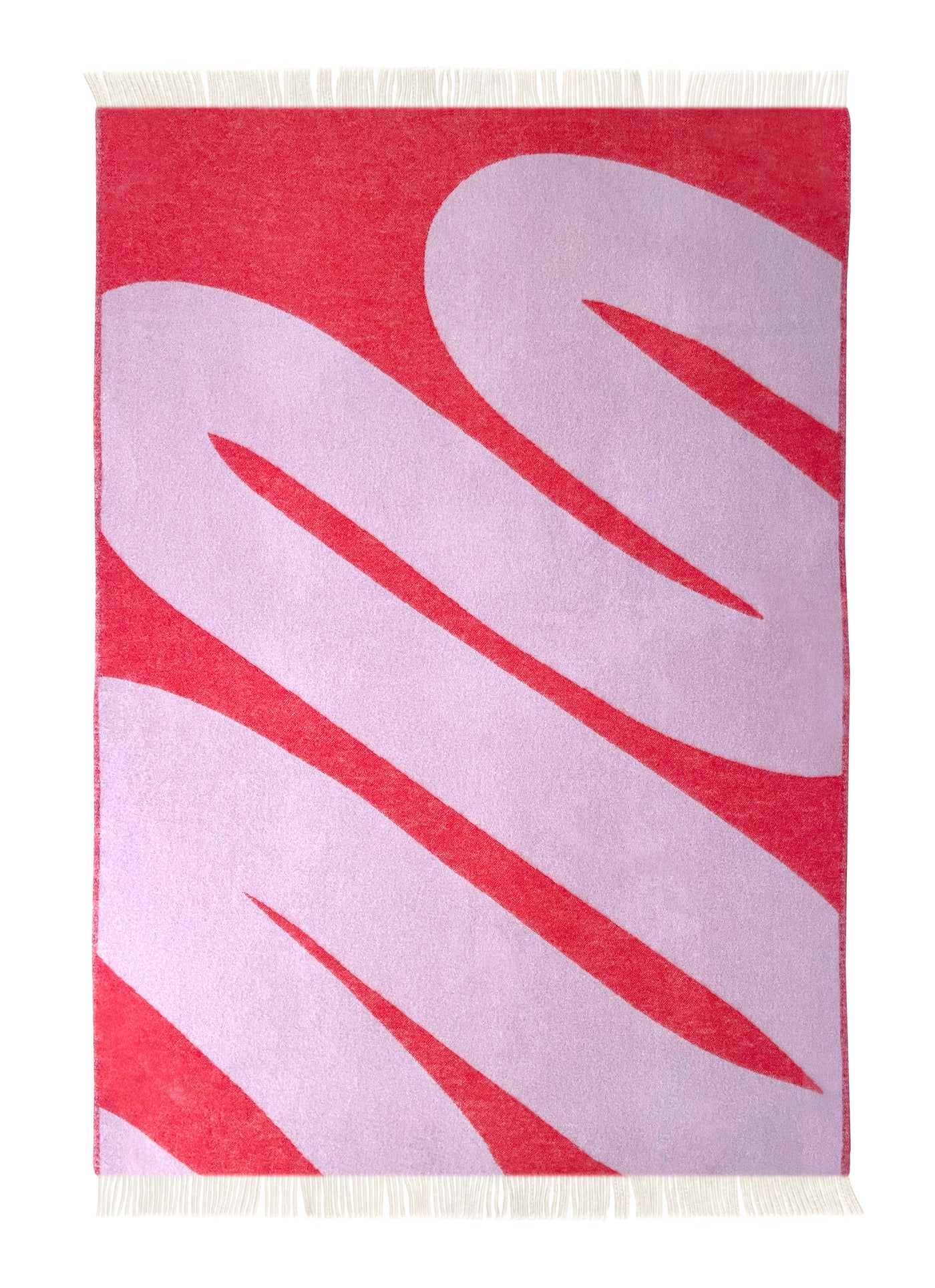 Maison Deux Swirl-Decke soft lila/rot ca. 130x200cm