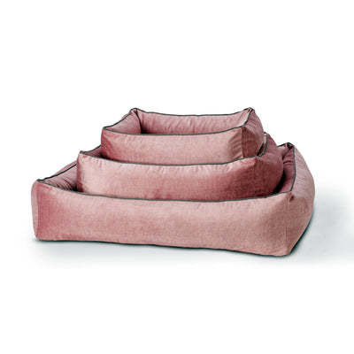 Laboni exklusives Hunde- & Katzen-Bett GLAM in rose Größe S,M,L wahlweise mit Kissen oder orthopädischer Matratze