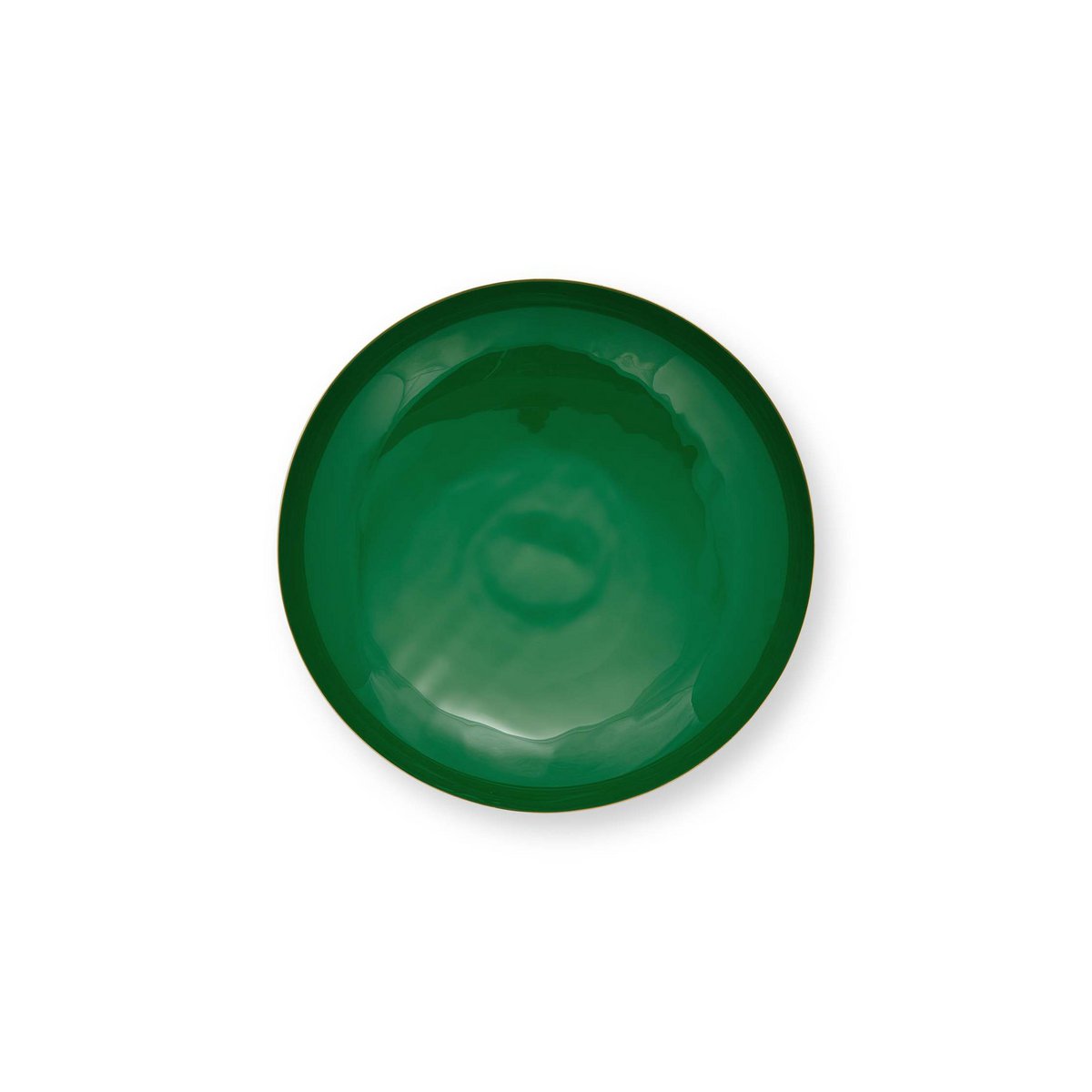 Niedriges Tablett aus Metall, dunkelgrün, 12,50 x 35 cm - BITANGELHOMES