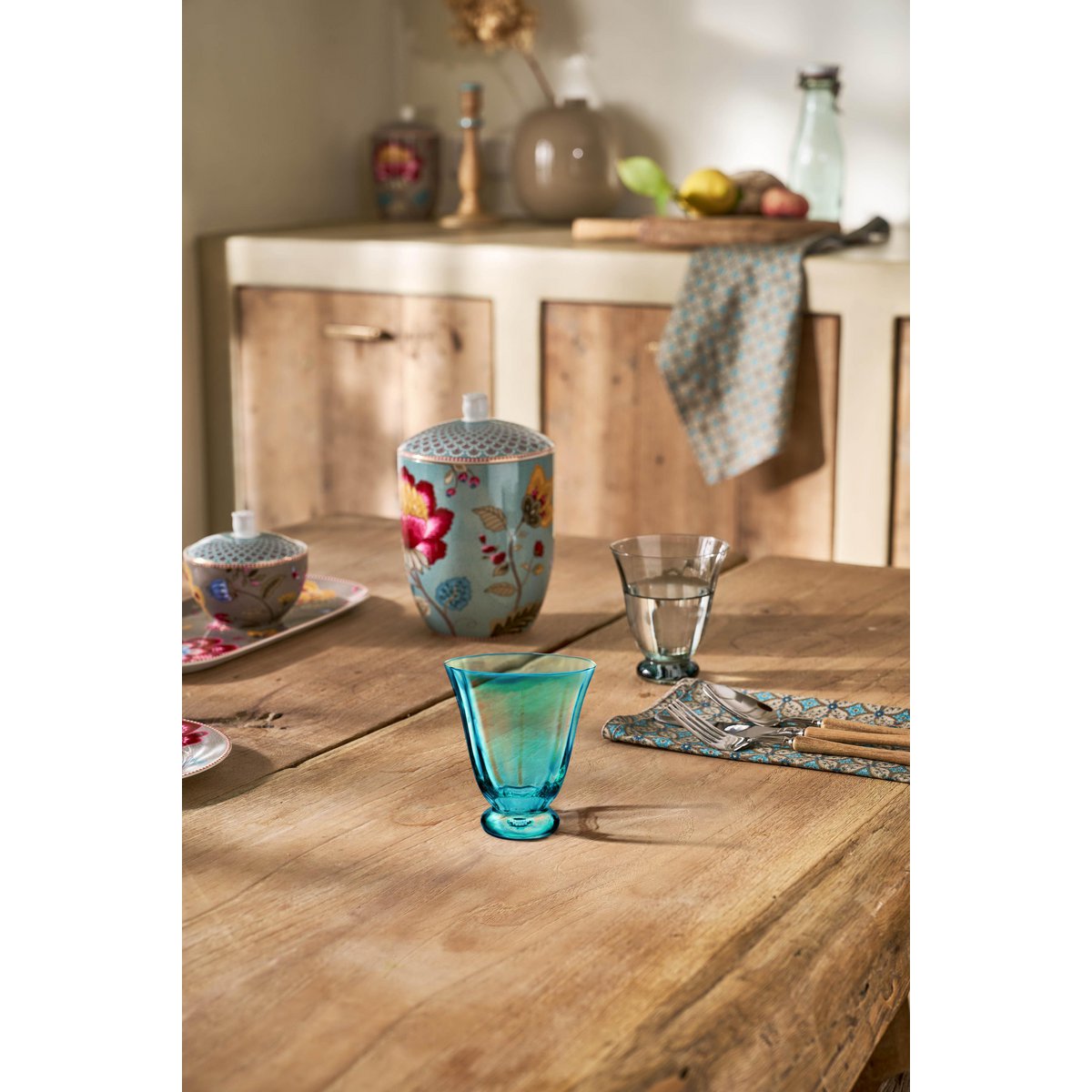 Wasserglas Tulip Blau - BITANGELHOMES
