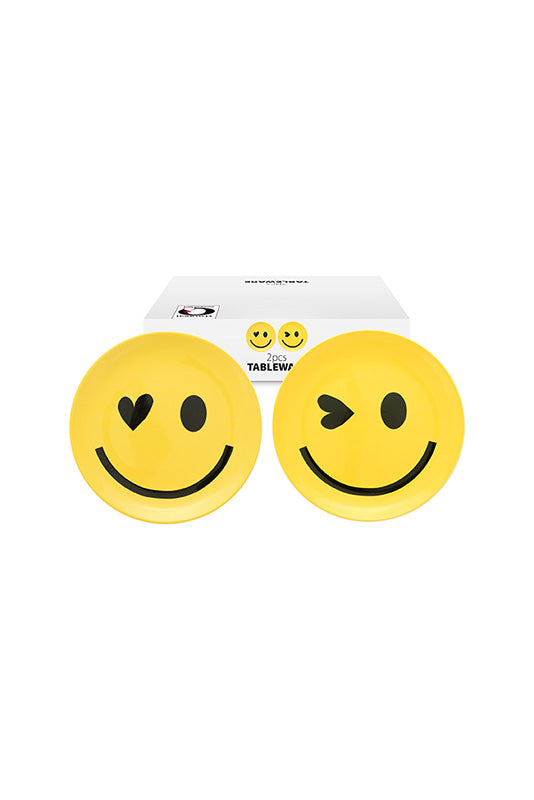 vtwonen Keramik Smiley Tellern-Set 20cm Ø