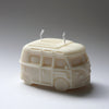 Exklusive Design-Kerze Bus weiss