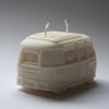 Exklusive Design-Kerze Bus weiss