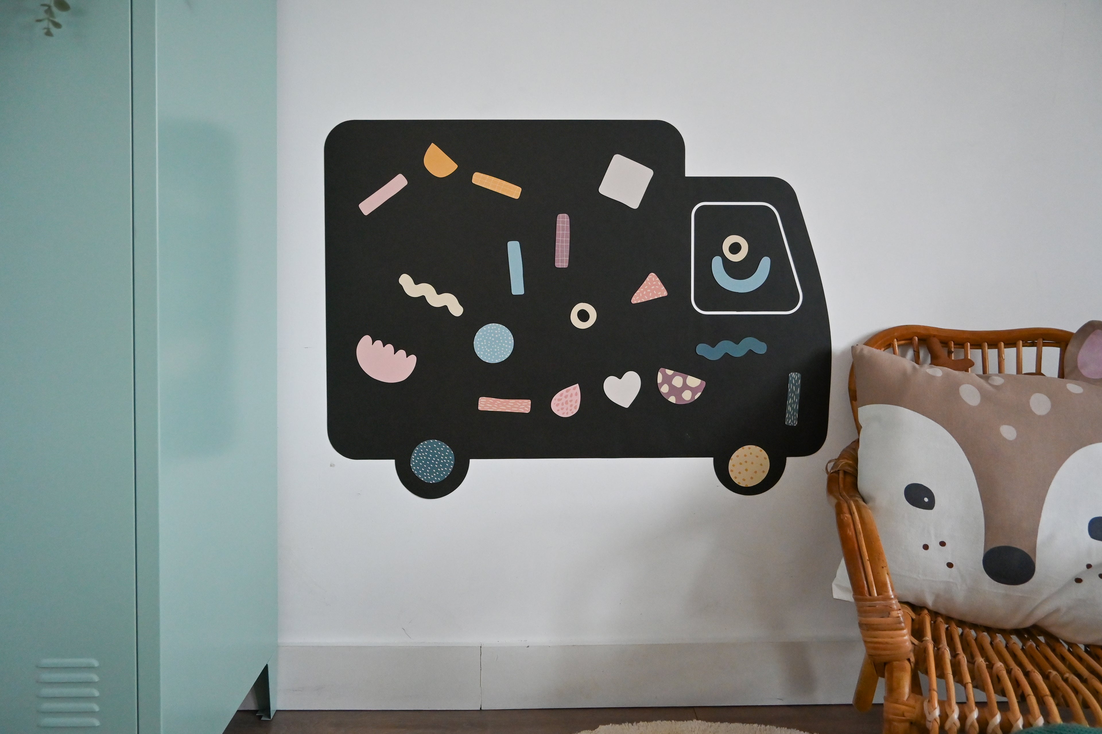 Ferflex Soft-Magnettafel Lastwagen mit 21 Magneten zum Auf-& Abziehen an der Wand - BITANGELHOMES