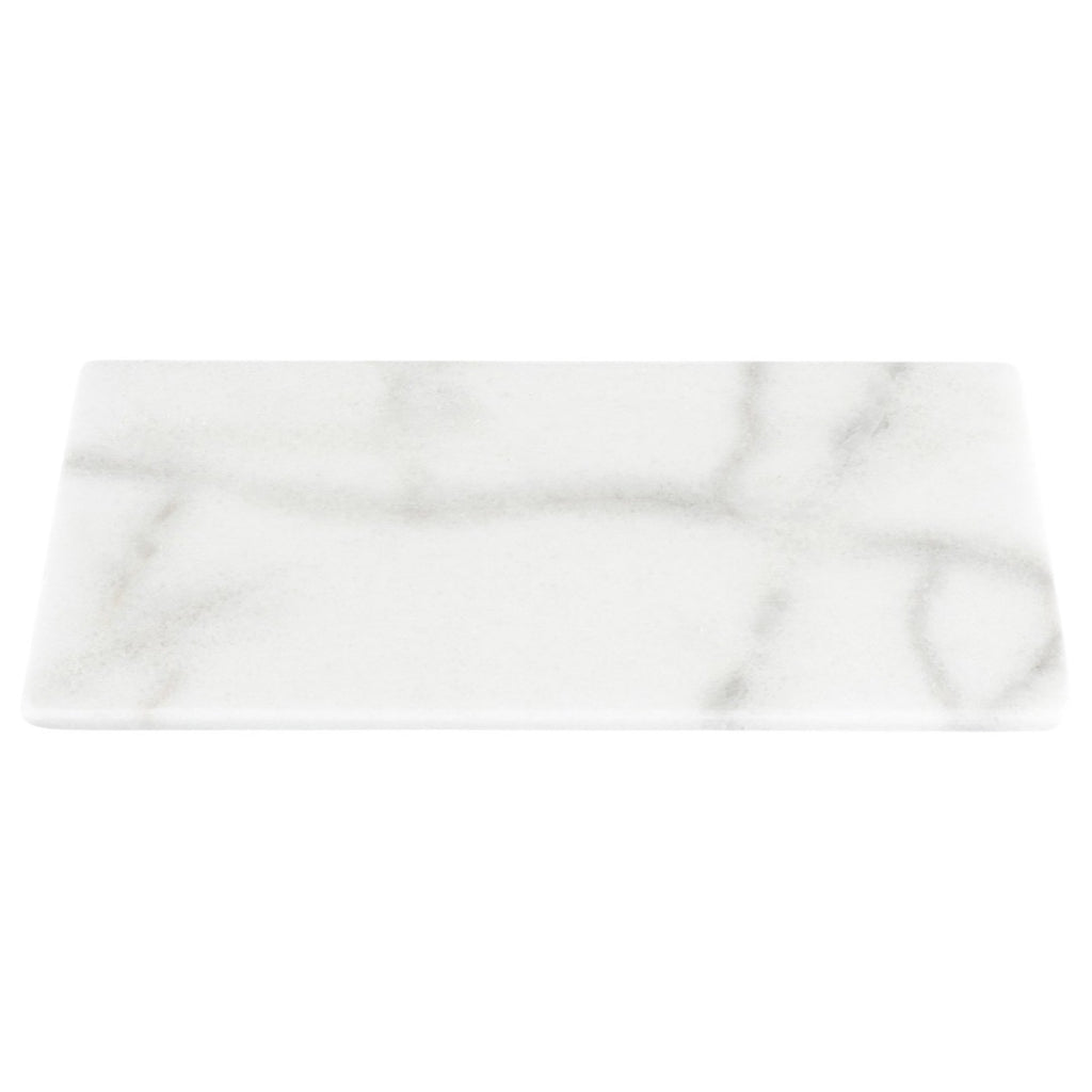 Stoned Marble Marmorplatte für die Küche zum Servieren oder als Ablage Größe S weiss