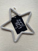 heykiddostudio London Wanddekoration Stern hellgrau handgestricktgestrickt