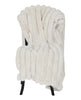 Skinnwille Seidenweiche Webpelz-Decke, Wave elfenbein ca. 120x180cm