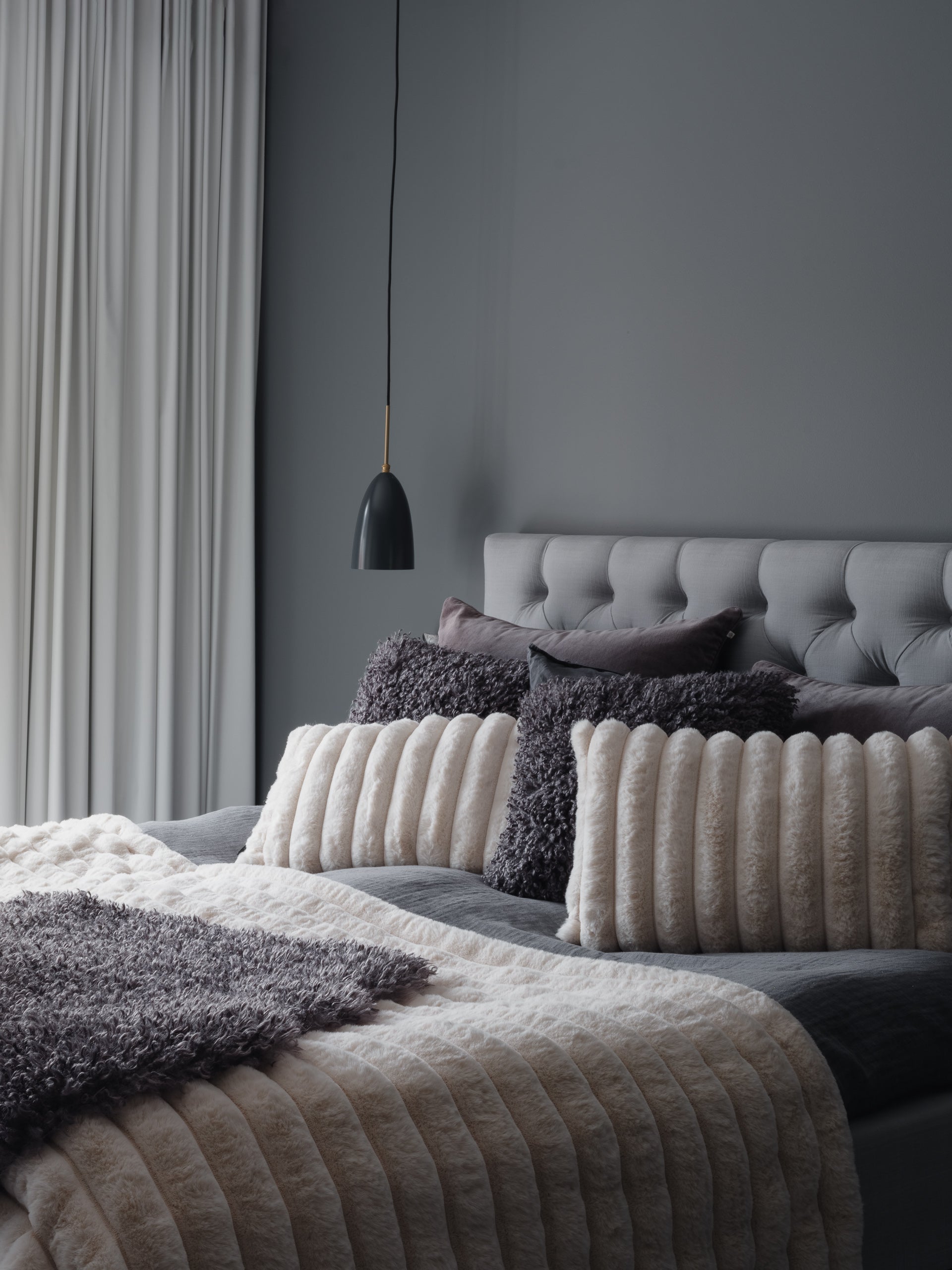 Skinnwille Seidenweiche Webpelz-Decke, Wave elfenbein ca. 120x180cm - BITANGELHOMES