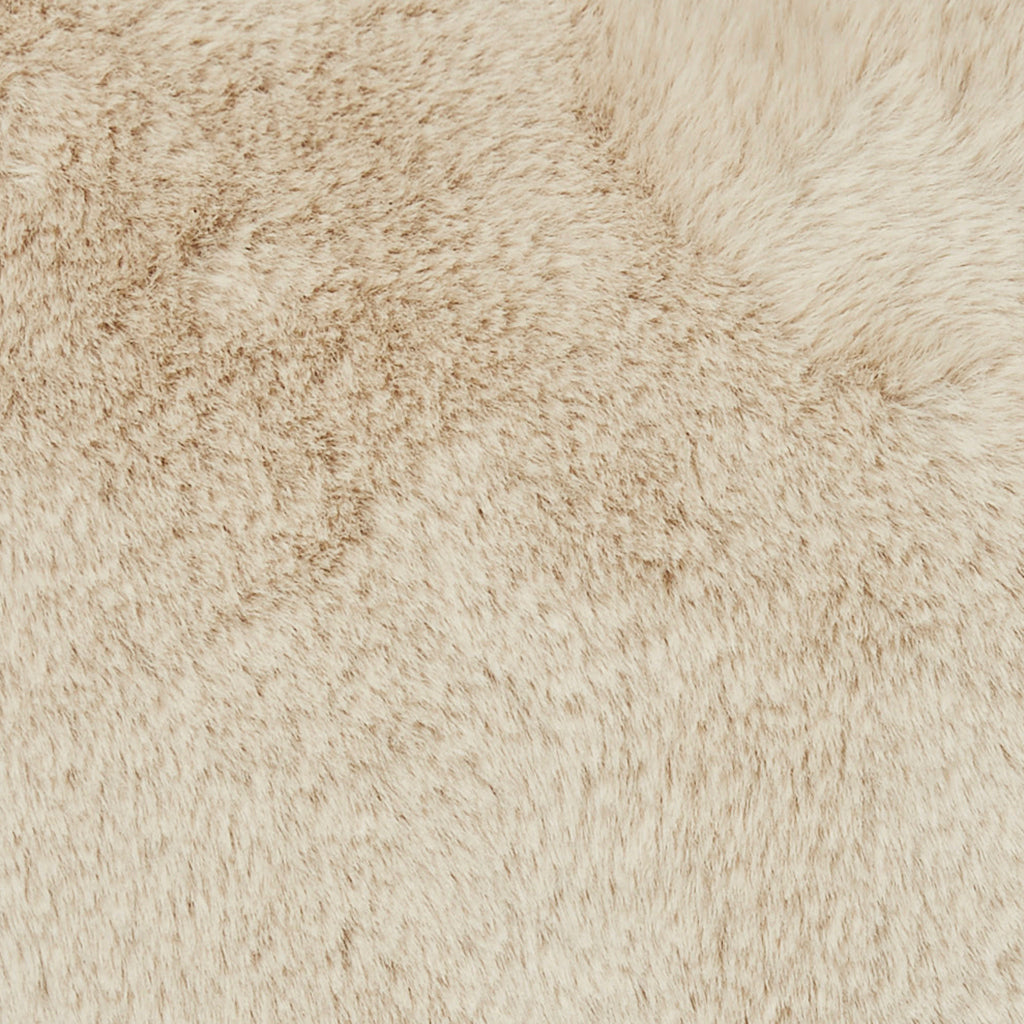 Skinnwille Super weiches dickes Webpelz Kissen, beige ca. 45x45cm