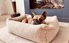 Austellungsstück Laboni exklusives Hundebett Bouclé/beige mit orthopädischer Matratze