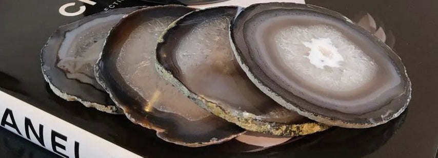 Home Jewels Untersetzer aus Achat je 4 Stück im Set braun - BITANGELHOMES