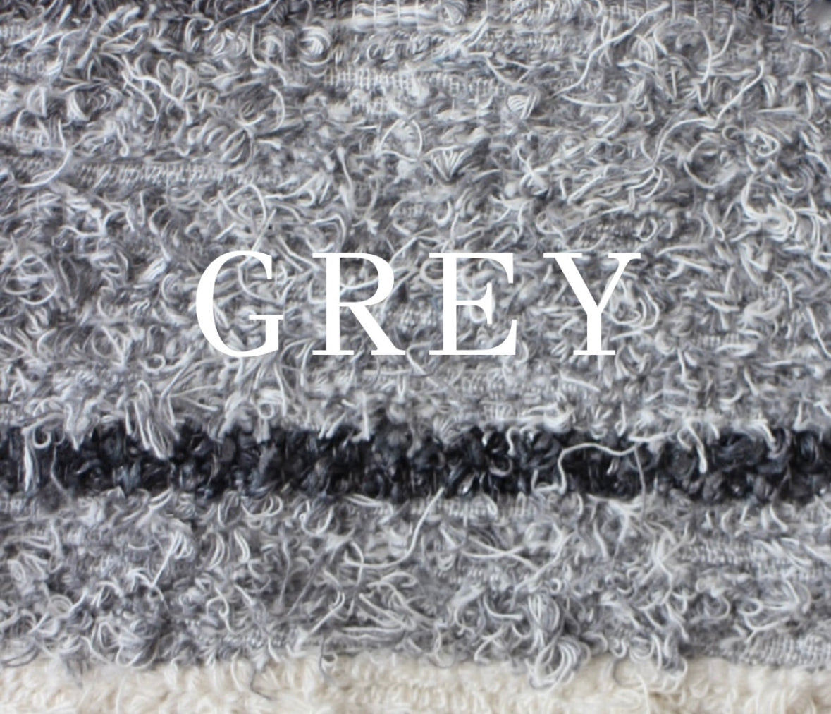 Amour Sud Ibiza Marbella Kissenhülle hellgrau/weiss - BITANGELHOMES