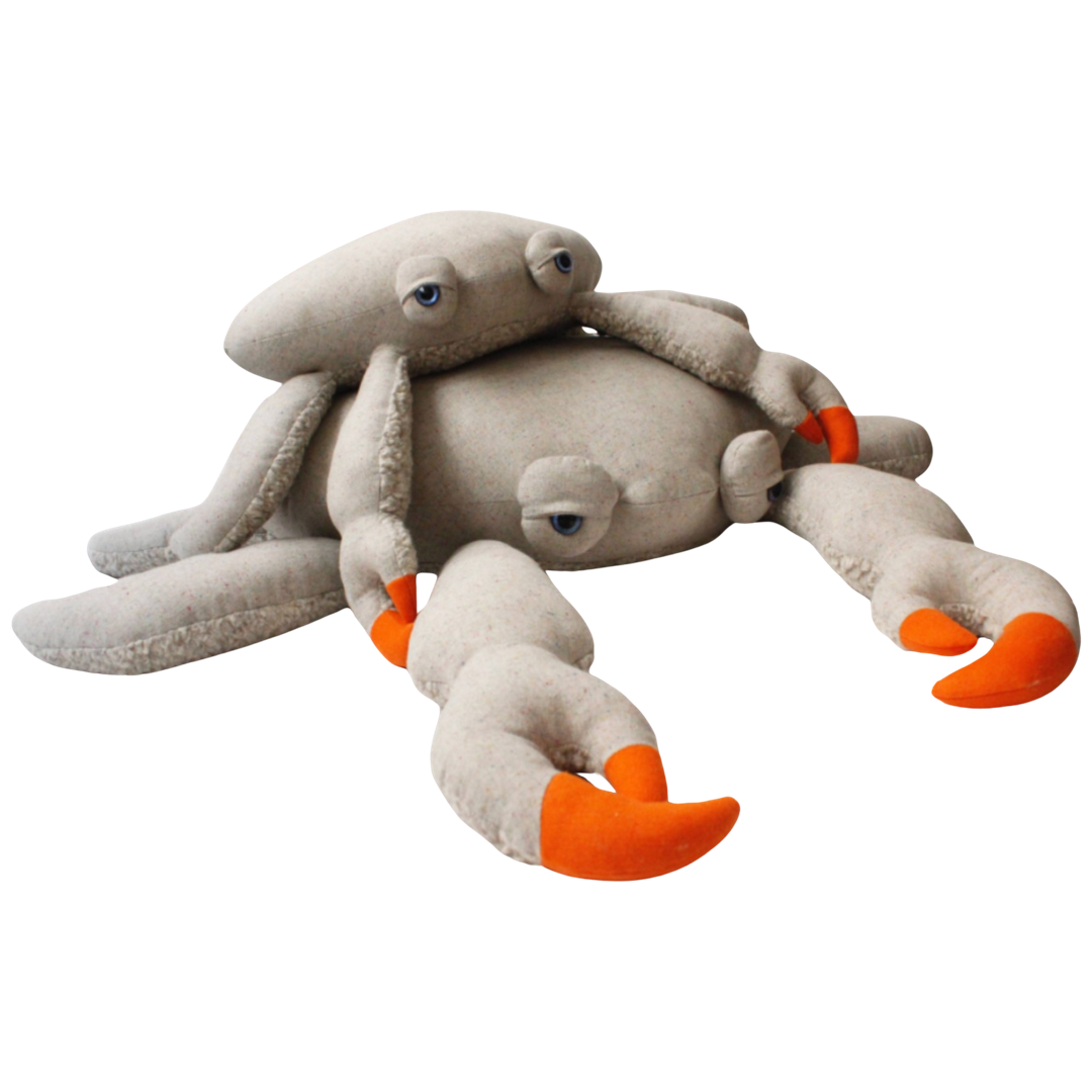 BigStuffed Krabbe in Giant sandfarben/orange - BITANGELHOMES