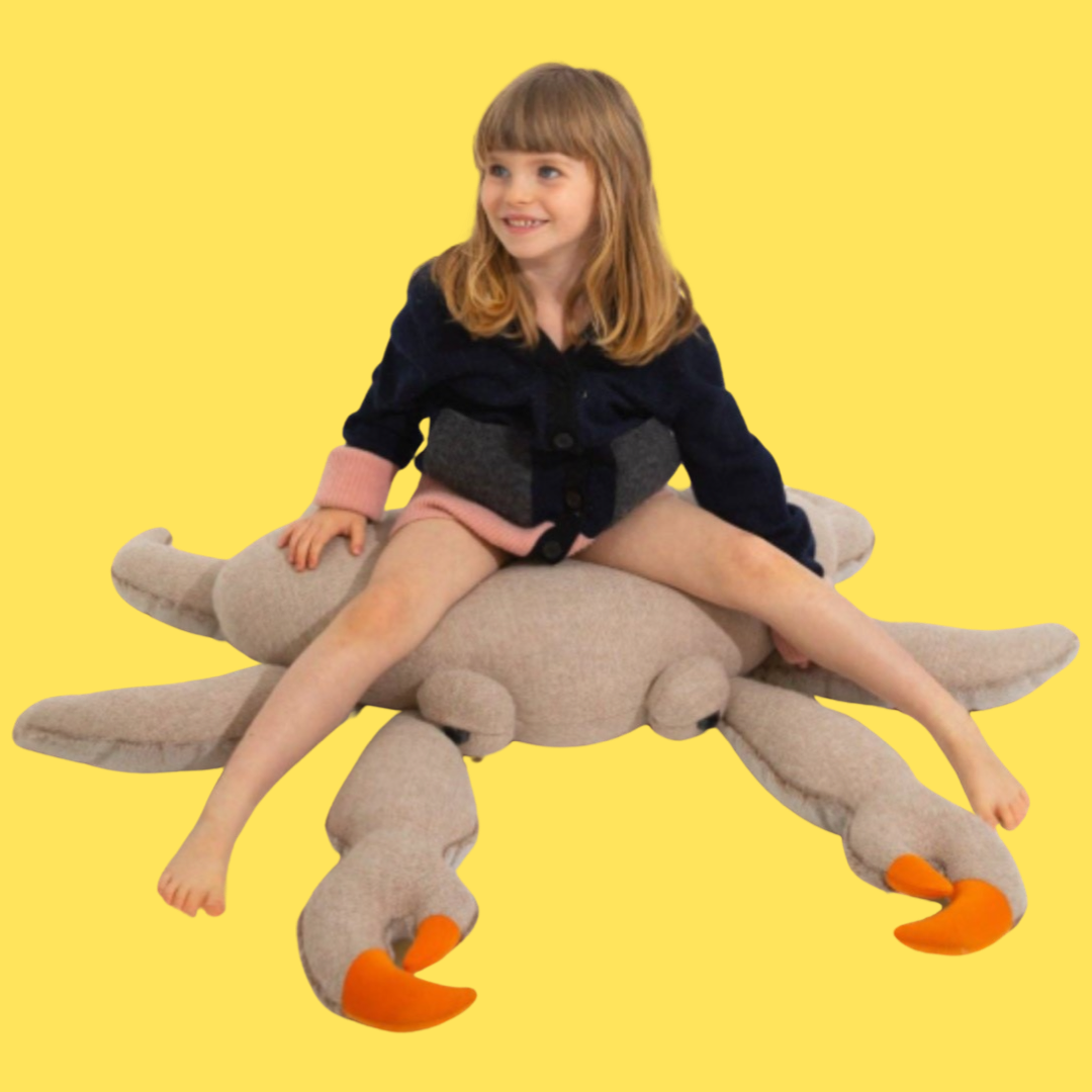 BigStuffed Krabbe in Giant sandfarben/orange - BITANGELHOMES