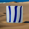 BYON Design Windlicht Calore Curve blau/weiß