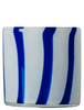 BYON Design Windlicht Calore Curve blau/weiß