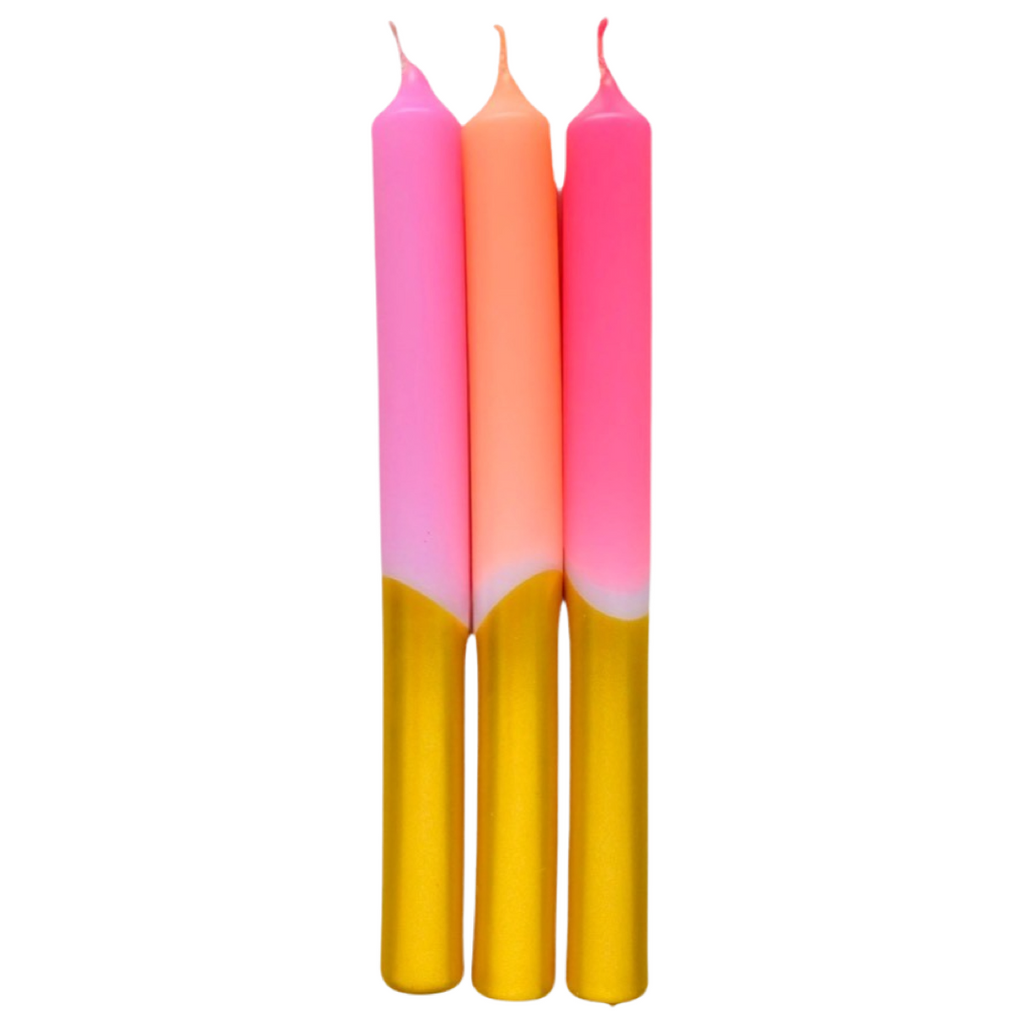Pink Stories 3er Set Dip Dye Kerzen Cosy