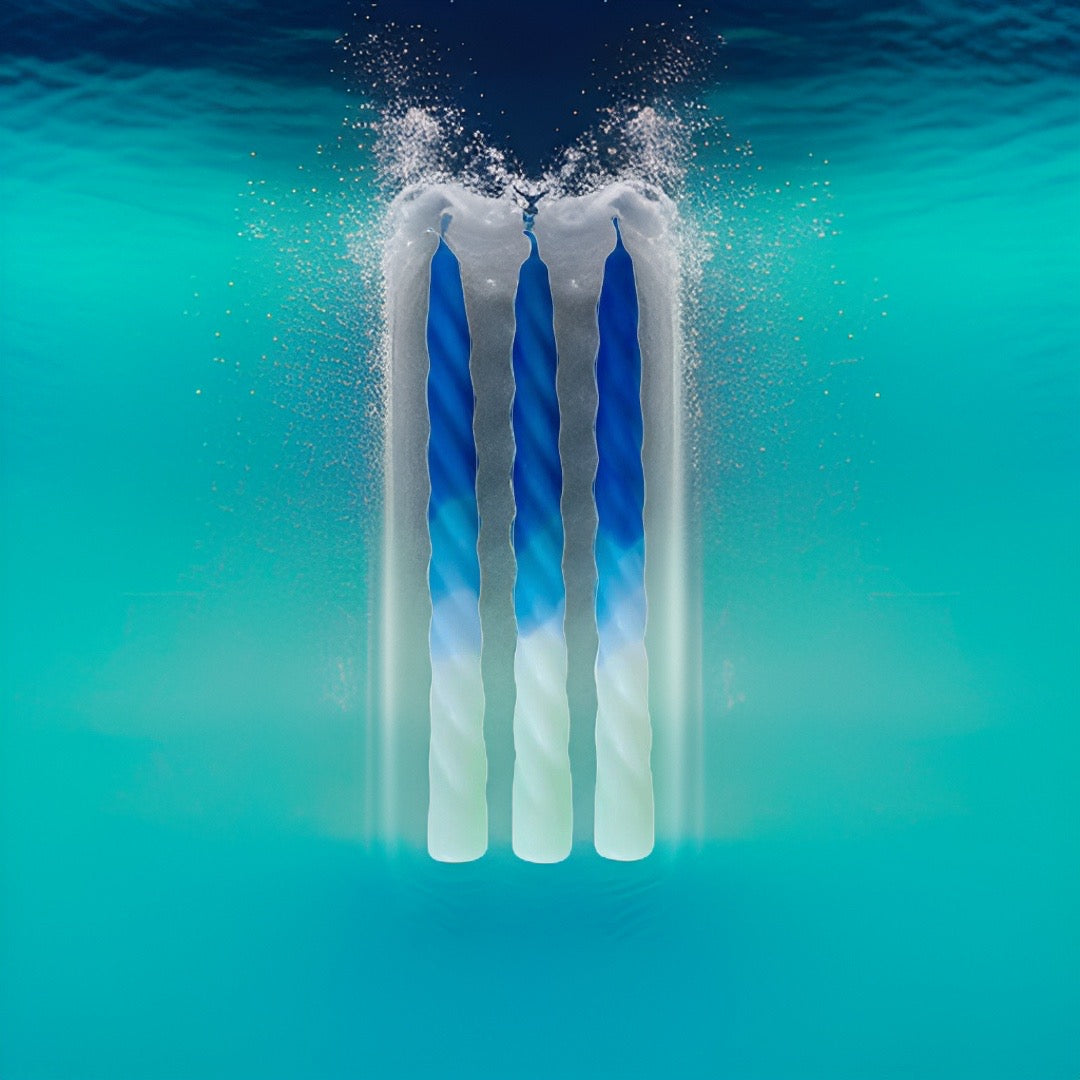 Pink Stories 3er Set Dip Dye Stabkerzen Shades of Blueberry gedreht - BITANGELHOMES