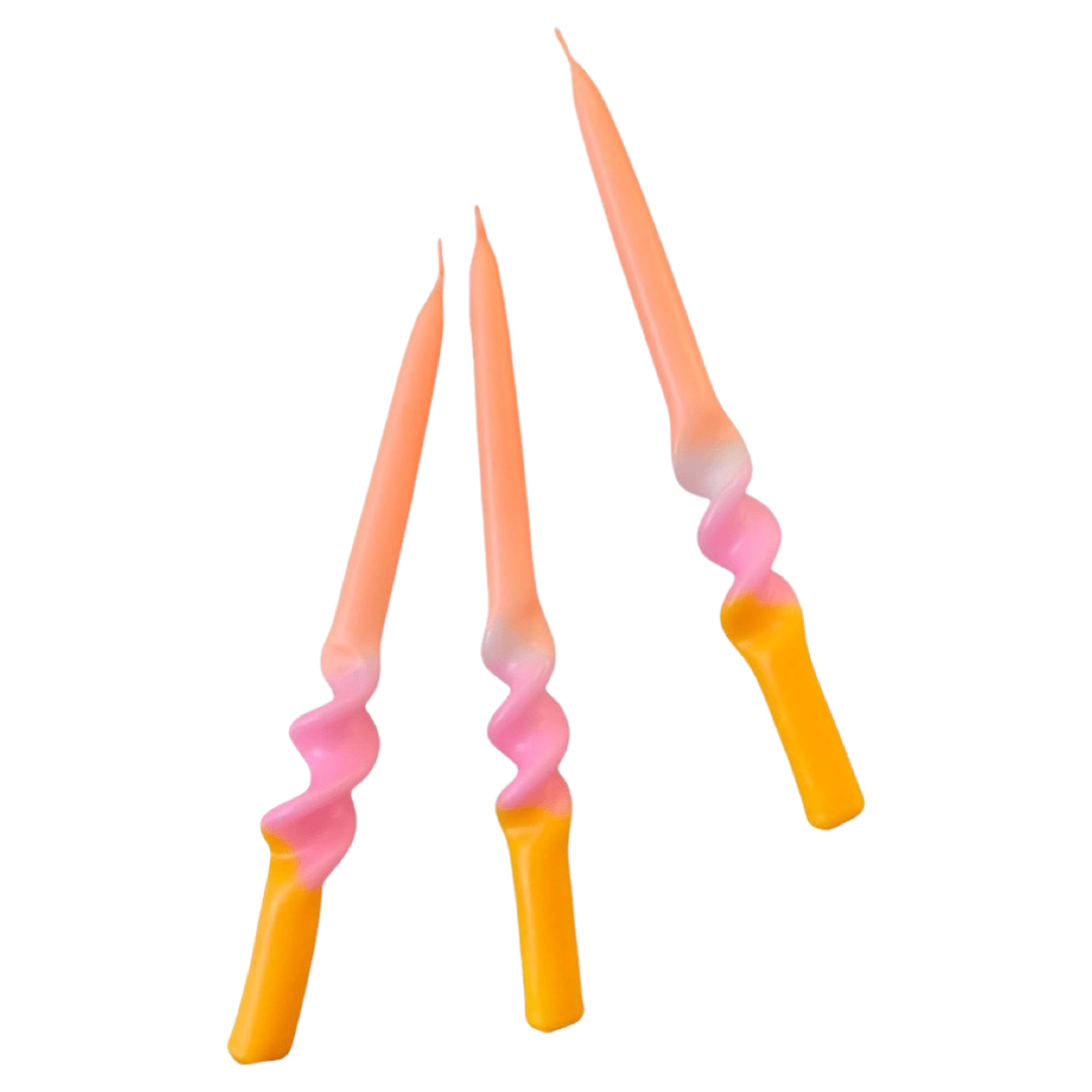 Pink Stories 3er Set Dip Dye Stabkerzen Swirl Starless Whisper - BITANGELHOMES