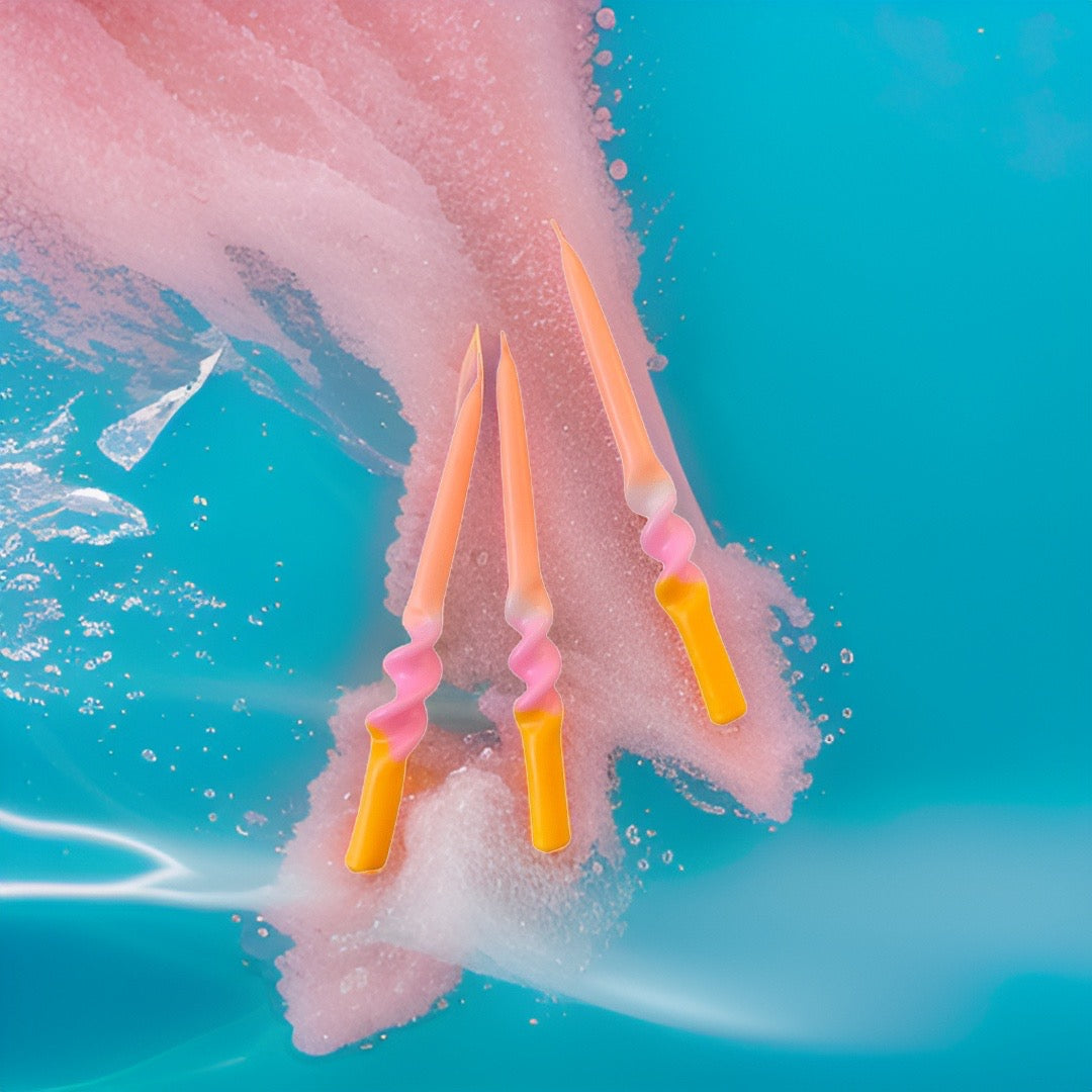 Pink Stories 3er Set Dip Dye Stabkerzen Swirl Starless Whisper - BITANGELHOMES