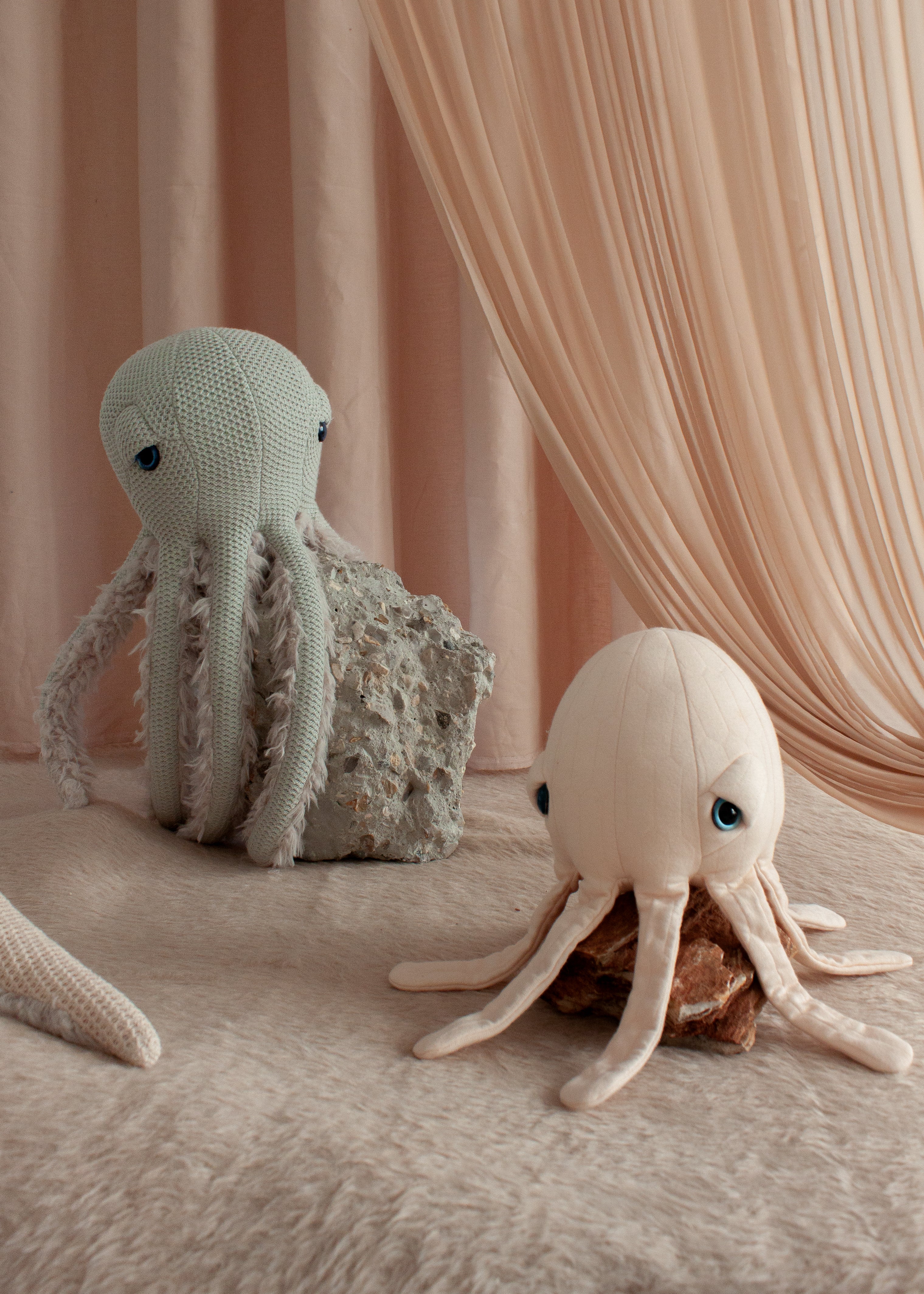 BigStuffed Mini-Oktopus rosa/beige - BITANGELHOMES
