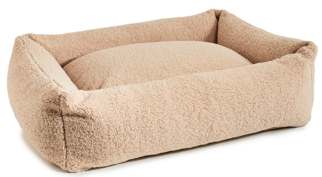 Austellungsstück Laboni exklusives Hundebett Bouclé/beige mit orthopädischer Matratze