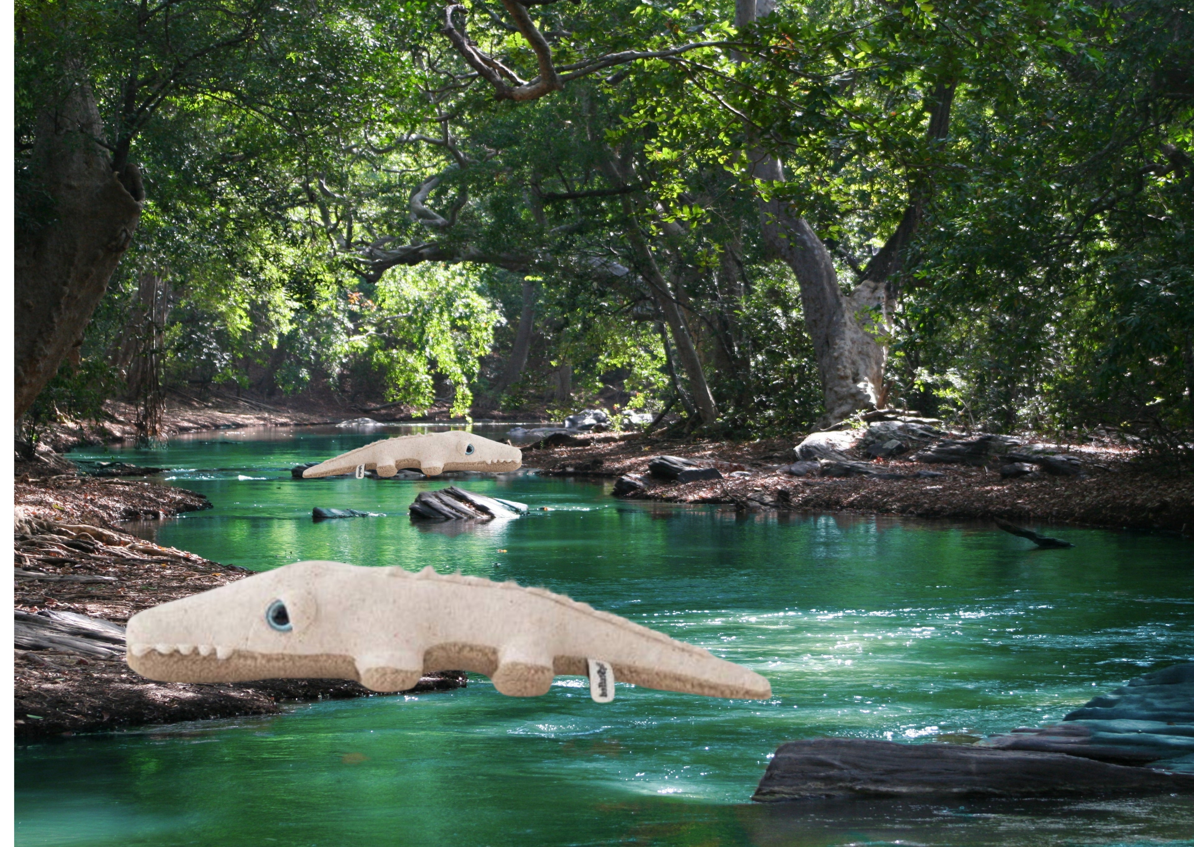 BigStuffed Mini-Krokodil elfenbein - BITANGELHOMES