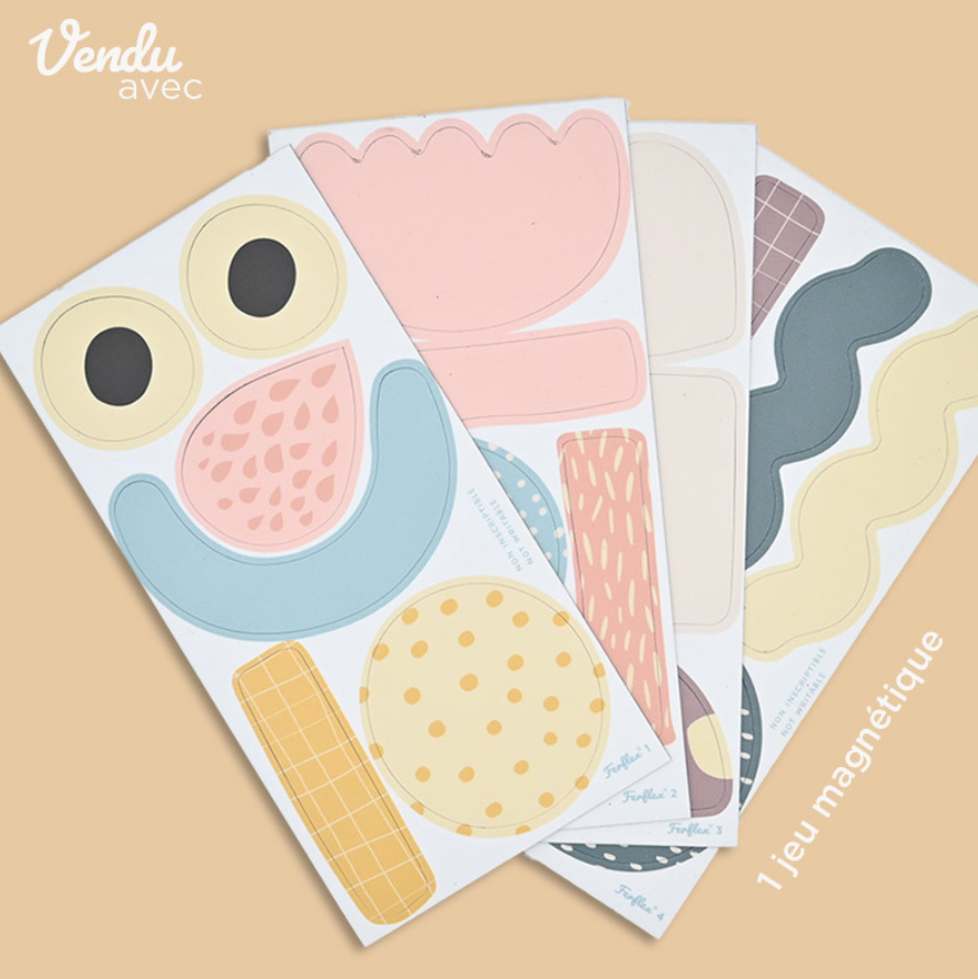 Ferflex Soft-Magnettafel Schloss Magnettafel zum Auf-& Abziehen an der Wand mit 29 Magneten. - BITANGELHOMES