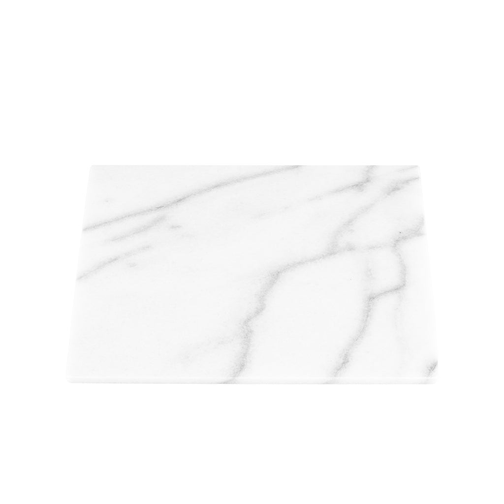 Stoned Marble Marmorplatte für die Küche zum Servieren oder als Ablage in Größe M Weiss