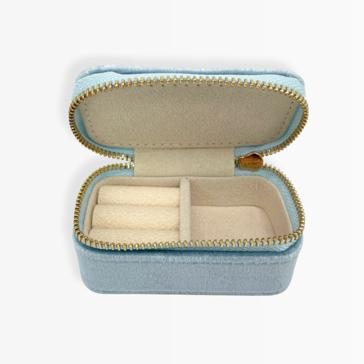 Schmucketui Klein Samt wahlweise: Light Pink, Light Blue, Violet, Petrol, Crem - BITANGELHOMES