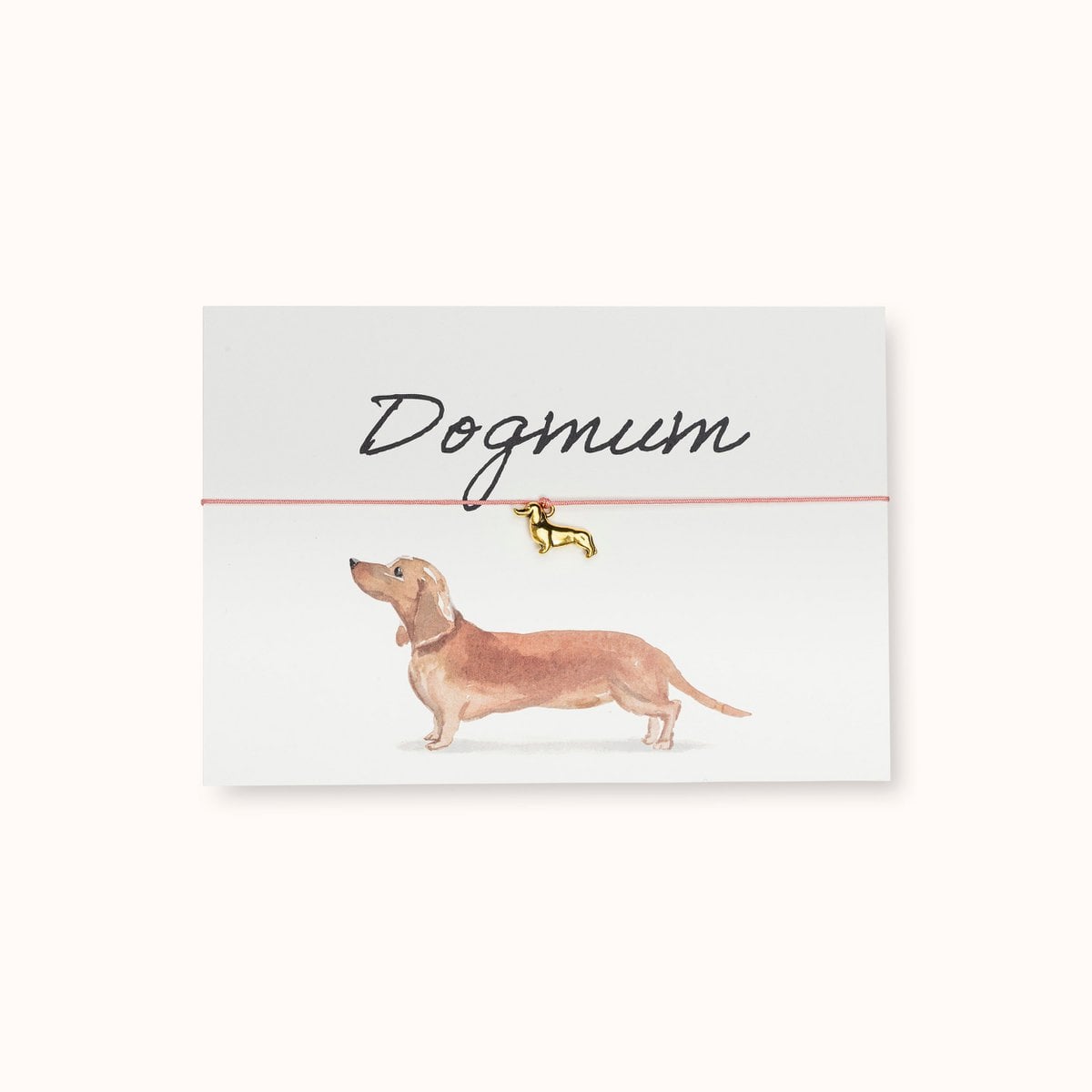 Armband-Karte: Dogmum - Dackel - BITANGELHOMES