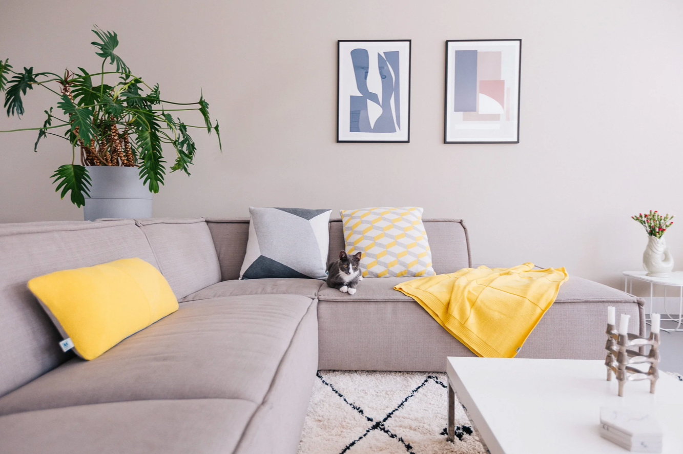 Agatha Porto Ibiza Baumwolldecke gelb