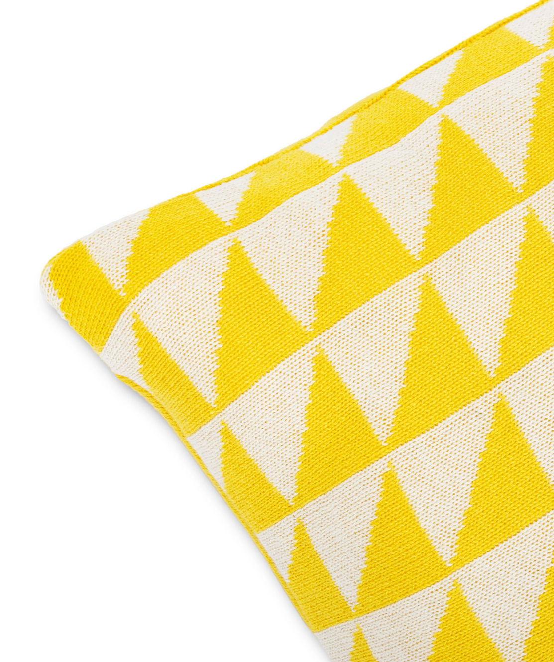 Agatha Porto Ibiza Wendekissen gelb/weiss mit graphischem Muster - BITANGELHOMES