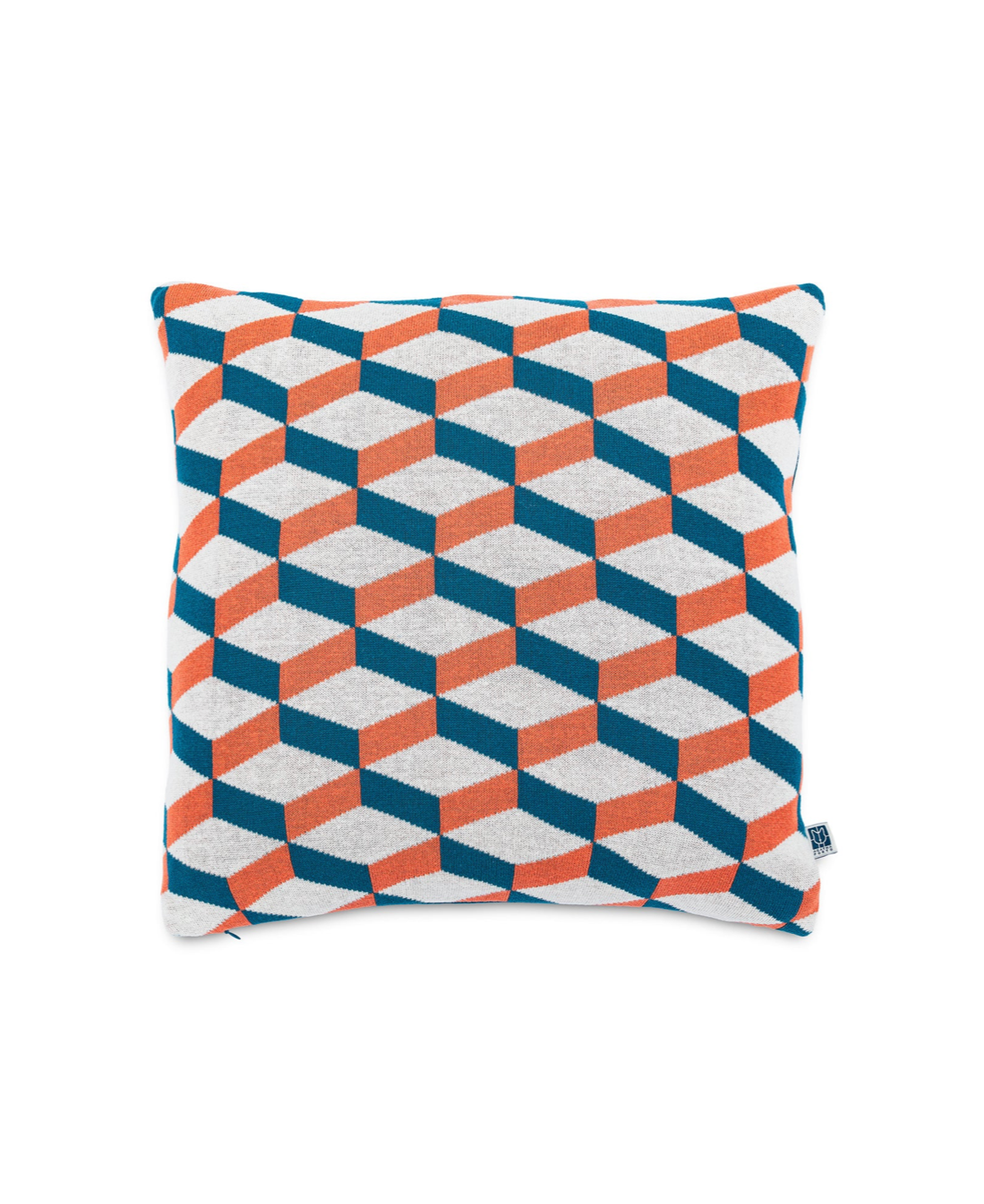 Agatha Porto Ibiza Wendekissen koralle/weiss/petrol mit graphischem Muster