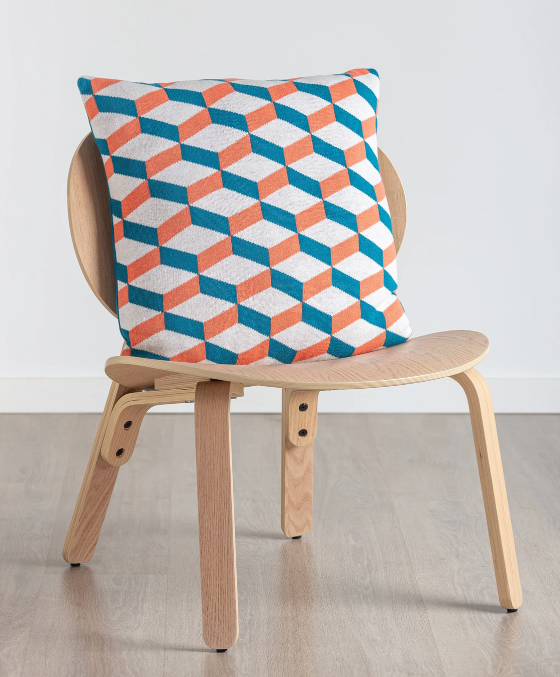 Agatha Porto Ibiza Wendekissen koralle/weiss/petrol mit graphischem Muster