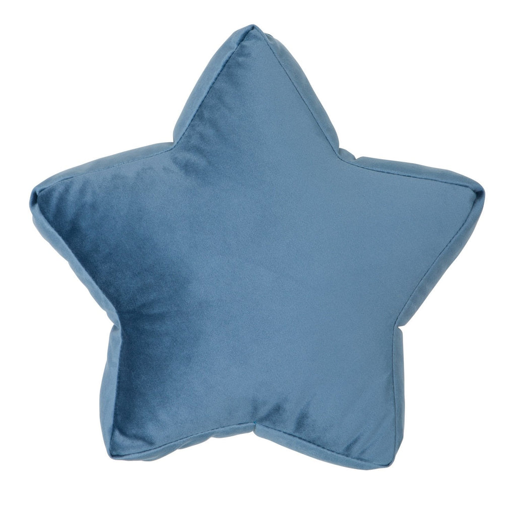 Bettys Home Samtkissen Stern wahlweisen in Rose‘, Grün, Blau mit antiallergenes Fasern ca. B32XD10cm - Bitangel RENOVATE & FURNISH HOMES GmbH