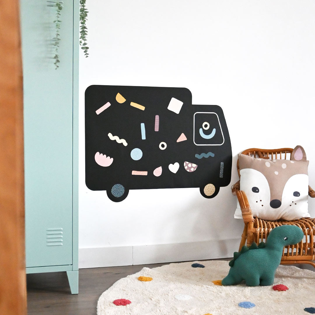 Ferflex Soft-Magnettafel Lastwagen mit 21 Magneten zum Auf-& Abziehen an der Wand - BITANGELHOMES