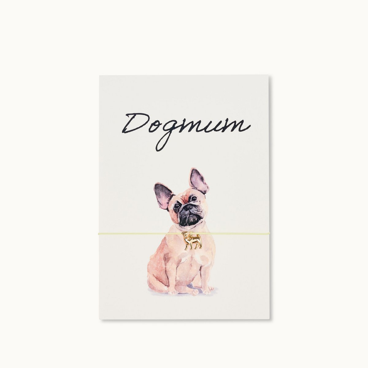 Armband-Karte: Dogmum - Französische Bulldoge braun - BITANGELHOMES