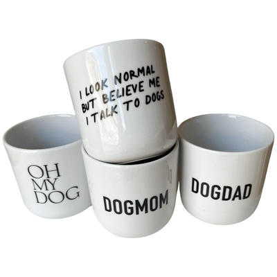 Lieblingspfote Porzellan Cup wahlweise DOGMOM, DOGDAD, OH MY DOG, I LOOK NORMAL ca. 300ml - Bitangel RENOVATE & FURNISH HOMES GmbH