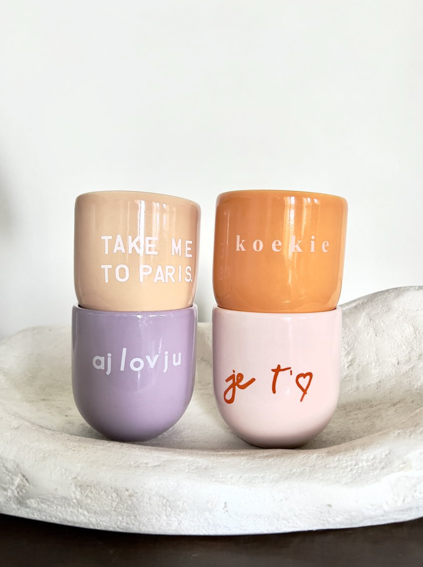 Sisi, house of style Keramik Cup "aj lov ju" lila - BITANGELHOMES