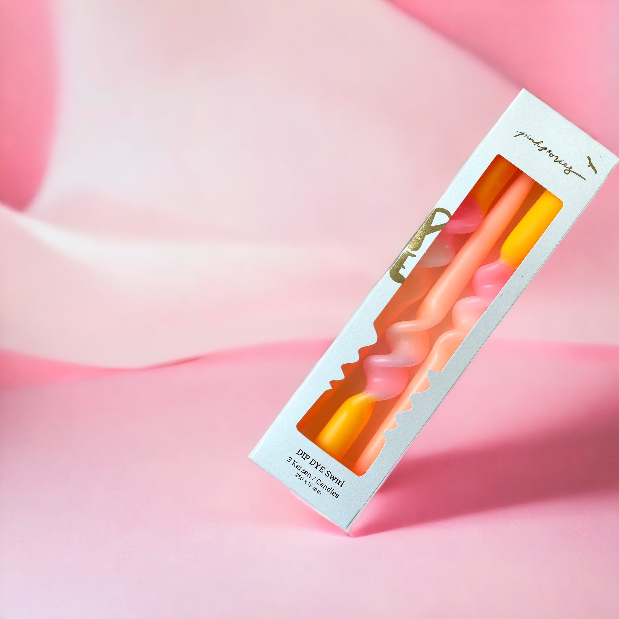 Pink Stories 3er Set Dip Dye Stabkerzen Swirl Starless Whisper - BITANGELHOMES