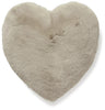 Skinnwille Super weiches Webpelz Herz-Kissen taupe