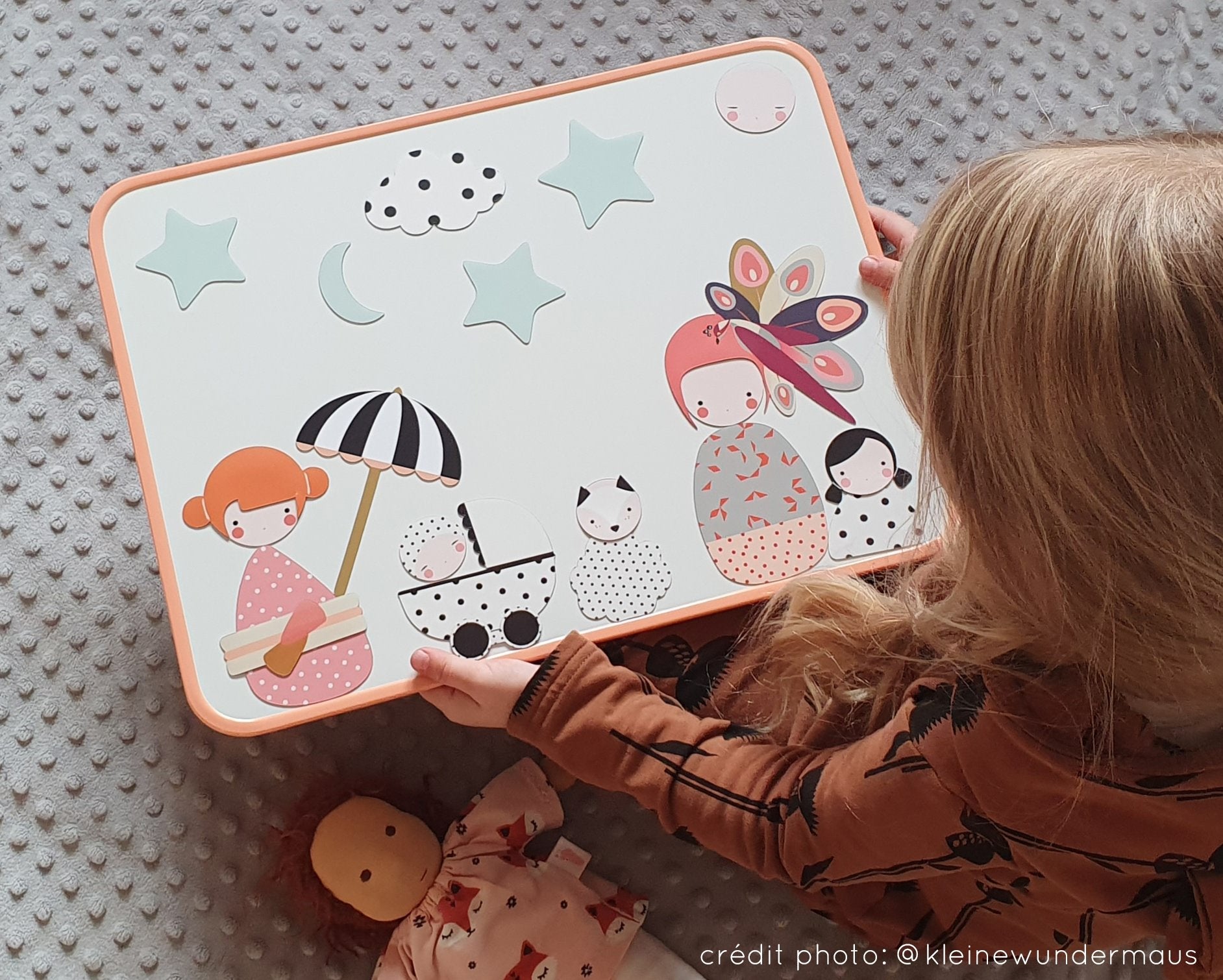 Ma Cabane à Rêves 30 Magnete Puppen, Asien mit einem Tierkopfschmuck, Vögel - BITANGELHOMES