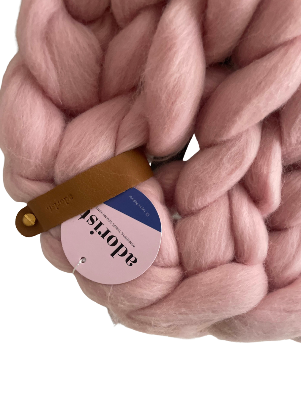 Adorist Merino-Wolldecke Cosima Chunky Knit in rosa wahlweise in 100x150cm & 130x180cm & 3,5 - 3,9kg & 4,3 - 4,7kg