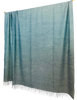 Mantas Ezcaray Spanien Premium Mohair-Wolldecke Ombré Effekt/Farbverlauf petrol