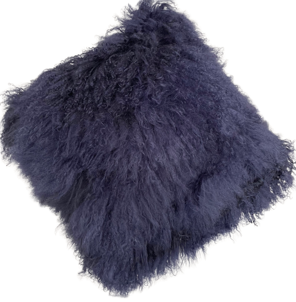 Edles Tibet Lamm Kissen aus Schurwoll-Walk 50x50cm - BITANGELHOMES