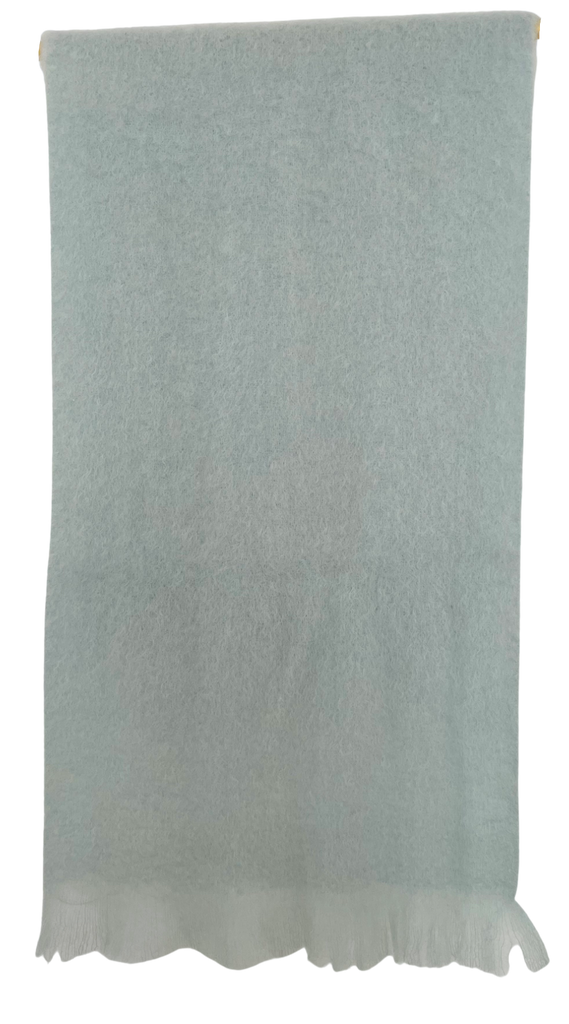 Mantas Ezcaray Premium Mohair-Cape in Crem & Mintgrün
